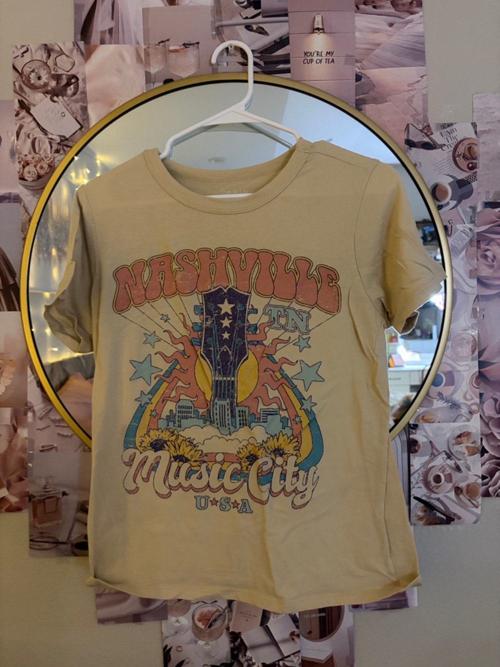 Target Cream Nashville Music City Graphic Tee